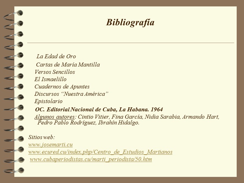 Bibliografía      La Edad de Oro    